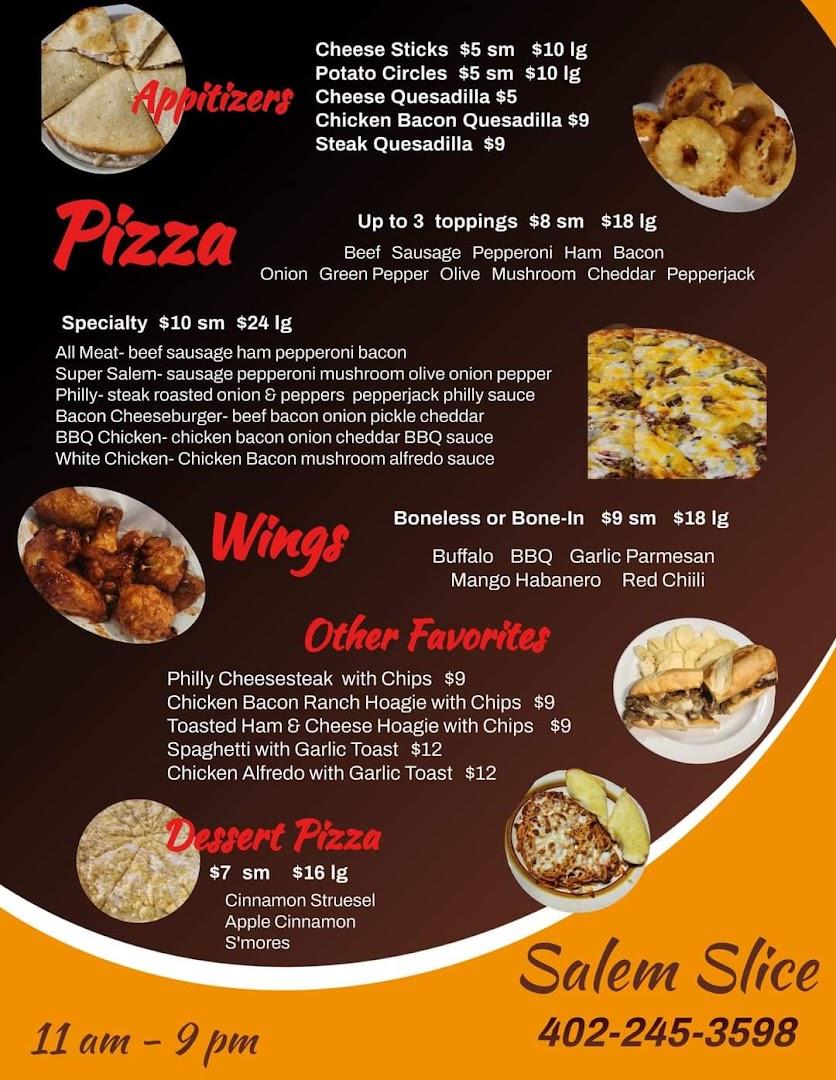 Salem Slice Menu